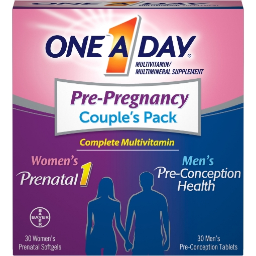 Picture of Vitamin tổng hợp bổ sung trước,trong ,sau khi sinh dành cho nam và nữ one a day 30 viên - one a day men's & women's pre-pregnancy multivitamin 30 count