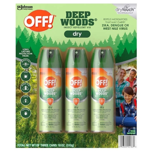 Picture of Xịt chống muỗi & côn trùng khô off! deep woods dry insect repellent spray