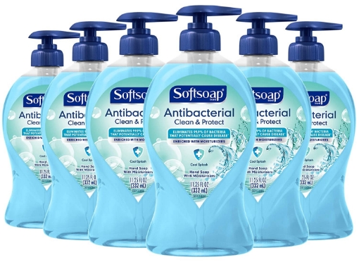Picture of Set nước rửa tay softsoap antibacterial liquid hand soap pump, clean & protect, cool splash