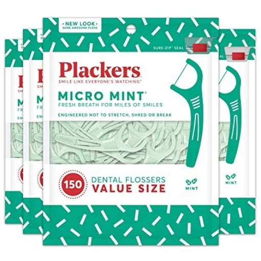 Picture of Tăm chỉ nha khoa plackers micro mint dental flossers, 150 count x 4 pack