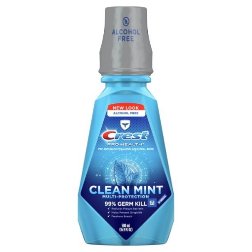 Picture of Nước súc miệng bạc hà crest pro health mouthwash, clean mint, 500ml