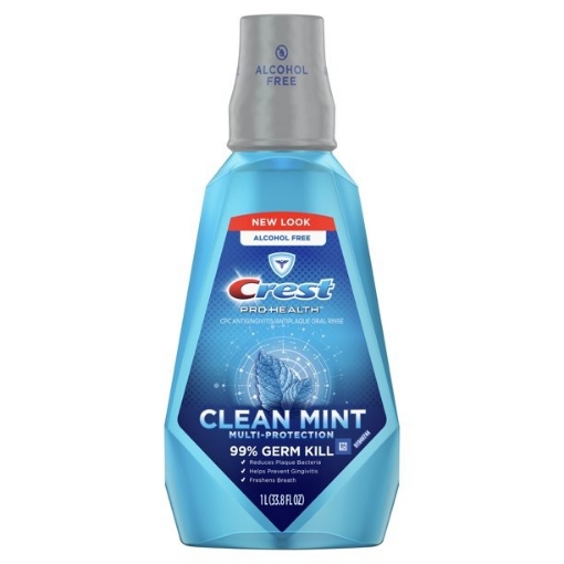 Picture of Nước súc miệng bạc hà crest pro health mouthwash, clean mint, 1 liter