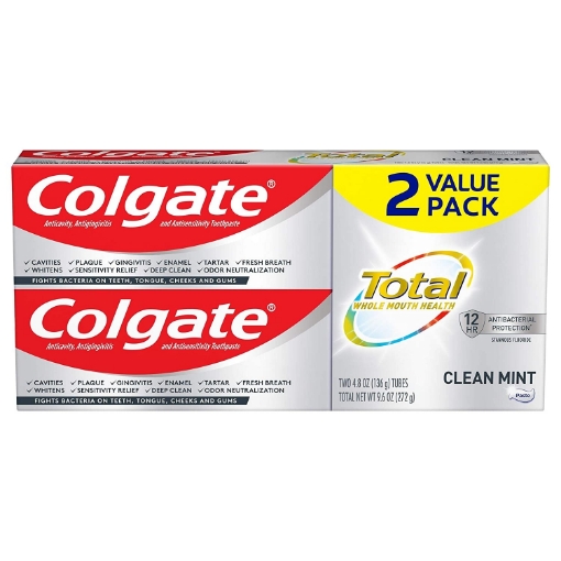 Picture of Kem đánh răng colgate total toothpaste clean mint, 2 pack