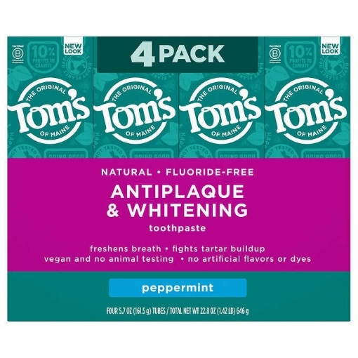 Picture of Kem đánh trắng răng và chống mảng bám tom's of maine antiplaque & whitening toothpaste