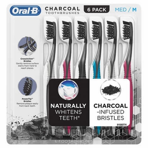Picture of Bàn chải đánh răng than mềm vừa oral-b charcoal toothbrush, medium