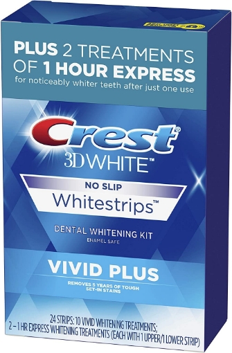 Picture of Miếng dán trắng răng crest 3d white whitestrips vivid plus teeth whitening kit