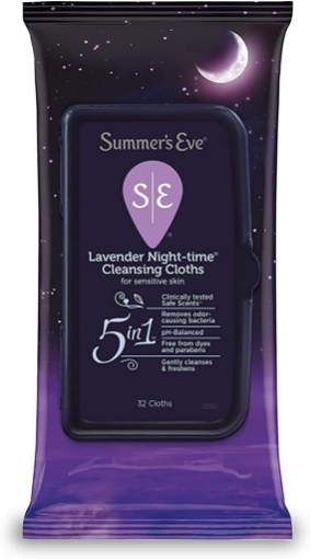 Picture of Khăn ướt vệ sinh phụ nữ summer's eve feminine night-time cleansing cloths, lavender