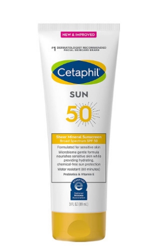 Picture of Kem chống nắng dành cho da nhạy cảm cetaphil sheer mineral sunscreen lotion for face & body spf 50