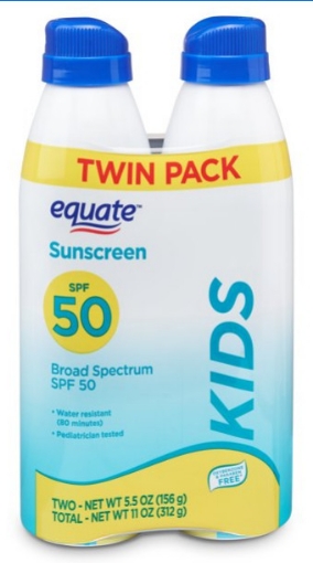 Picture of Xịt chống nắng dành cho bé equate kids sunscreen spray spf 50 - 2 pack
