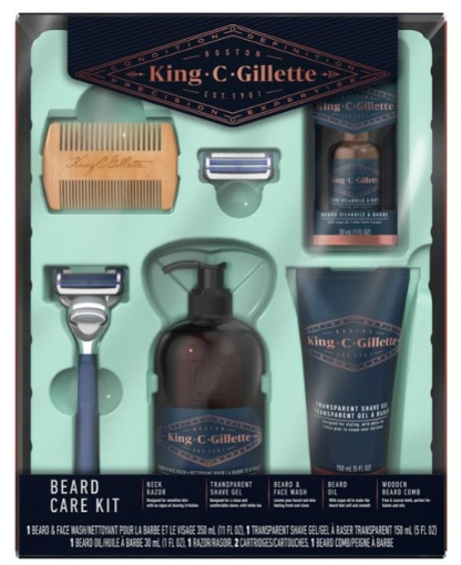 Picture of Bộ sản phẩm chăm sóc râu quai nón king c. gillette shave care for men beard care kit