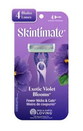 Picture of Dao cạo dùng 1 lần dành cho nữ skintimate exotic violet blooms scented disposable razors for women