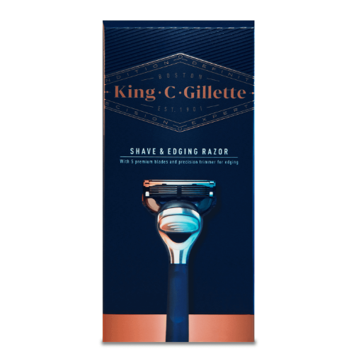 Picture of Dao cạo râu king c. gillette shave & edging razor handle and 2 blade refills