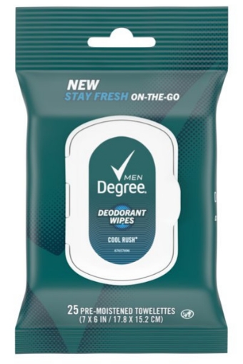 Picture of Khăn ướt khử mùi dành cho nam degree men on-the-go deodorant wipes cool rush