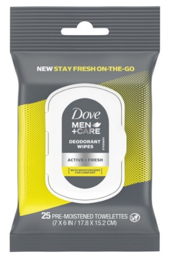 Picture of Khăn ướt khử mùi dành cho nam dove men+care on-the-go deodorant wipes active