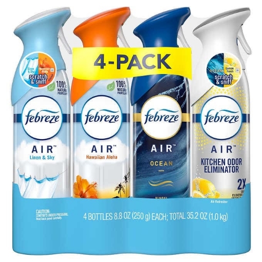 Picture of Xịt khử mùi febreze air refresher, variety pack 8.8oz ~ 4 chai