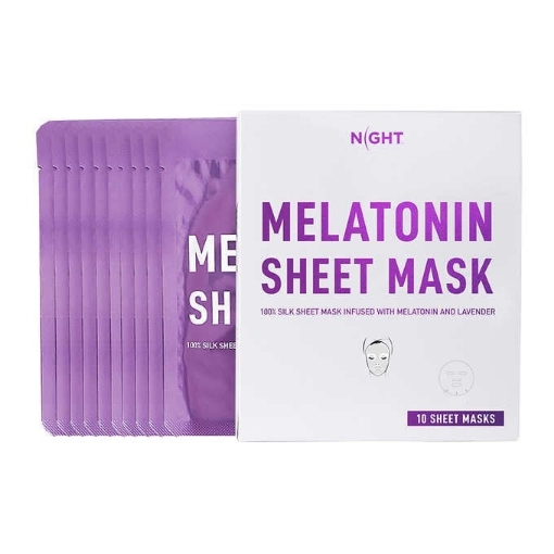 Picture of Mặt nạ dưỡng da tinh chất hoa oải hương & protein tơ tầm night melatonin silk sheet mask