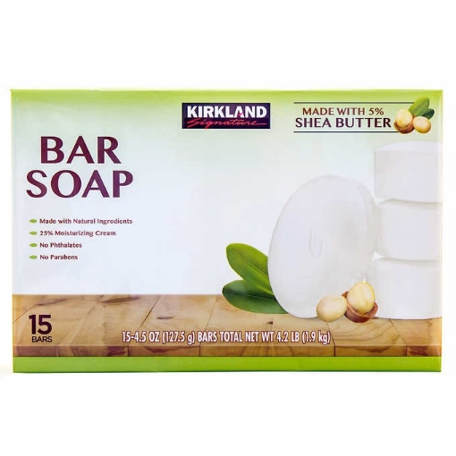 Picture of Bánh xà bông tắm dưỡng ẩm tự nhiên kirkland signature bar soap with shea butter