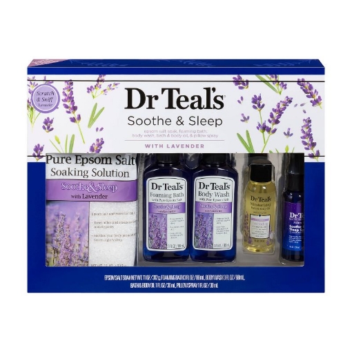 Picture of Bộ quà tặng tắm và dưỡng thể dr teal's lavender regimen 5 pack