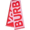 Picture of BURBERRY Logo Wool Fringed Football Scarf