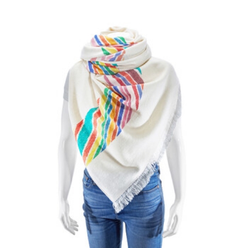 Picture of HERMES Rayures Rainbow Cashmere Stole