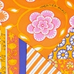 Picture of HERMES The Art Of Sarasa Giant Triangle Silk Twill Scarf