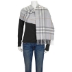 Picture of BURBERRY Grey The Classic Check Cashmere Scarf