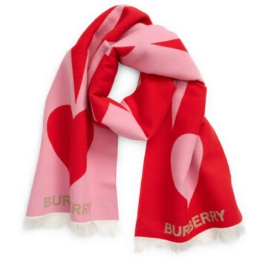 Picture of BURBERRY Star Heart Jacquard Wool And Silk Scarf