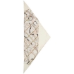 Picture of HERMES Ladies Ecru / White Cuir Et Soie Imprimee Bandana Triangle Scarf
