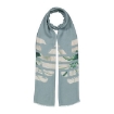 Picture of EMPORIO ARMANI Blue Logo Print Modal Scarf