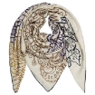 Picture of HERMES Ladies White/Marine Exceptionals Floral Embroidered 140 Scarf
