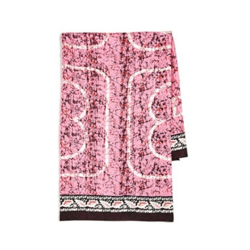 Picture of TORY BURCH Ladies Pink Batik Printed Oversized Silk Square Scarf