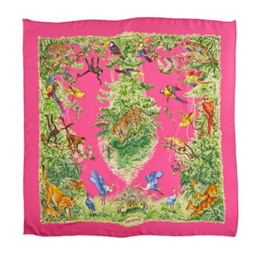 Picture of HERMES Silk Twill Equateur Wash Square Scarf