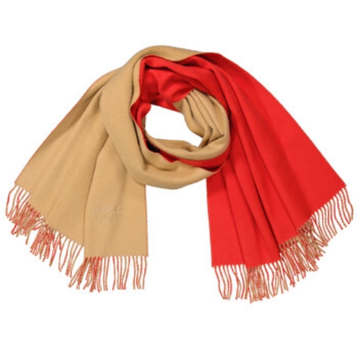 Picture of HERMES Ladies Camel/Rouge Double Face Stole