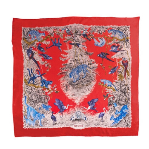 Picture of HERMES Silk Twill Equateur Wash Square Scarf