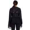 Picture of BURBERRY Black Silk Satin Capelet With Sleeves