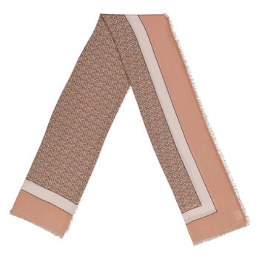 Picture of BURBERRY Pale Copper Pink Monogram Pattern Scarf