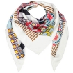 Picture of HERMES The Art Of Sarasa Giant Triangle Silk Twill Scarf