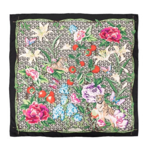 Picture of SALVATORE FERRAGAMO Ladies Floral Print Silk Scarf