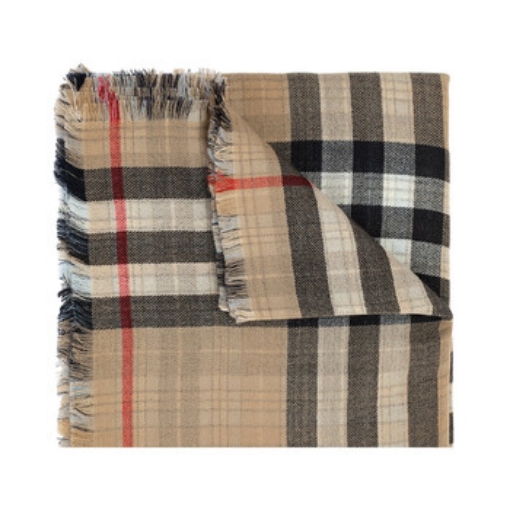 Picture of BURBERRY Reversible Check Cashmere Scarf In Archive Beige