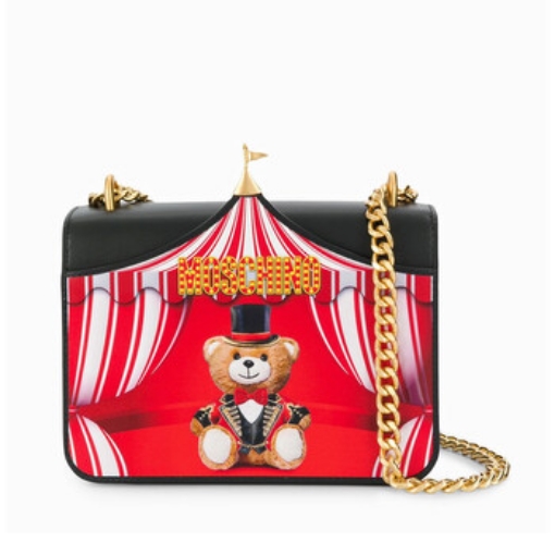 Picture of MOSCHINO Ladies Circus Bear Leather Shoulder Bag