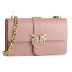 Picture of PINKO Ladies Love Simply Light Pink Leather Shoulder Bag