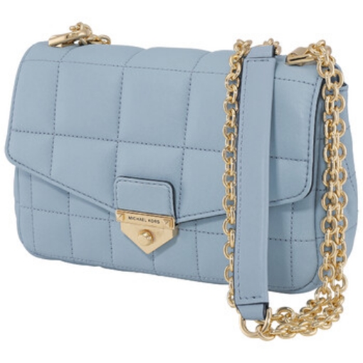 Picture of MICHAEL KORS Pale Blue Soho Small Quilted Leather Shoulder Bag