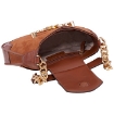 Picture of MICHAEL KORS Brown Ladies Hally Small Suede And Crocodile Embossed Shoulder Bag