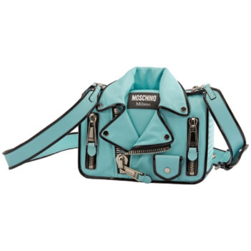 Picture of MOSCHINO Open Box - Mint Nappa Leather Biker Bag