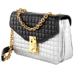 Picture of CELINE Medium C in Quilted Calfskin Black/Silver Shoulder Bag