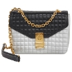 Picture of CELINE Medium C in Quilted Calfskin Black/Silver Shoulder Bag