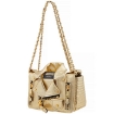 Picture of MOSCHINO Ladies Gold Laminated Moto Jacket Biker Bag