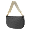 Picture of BY FAR Ladies Beverly Circul Crocodile-Effect Shoulder Bag - Black