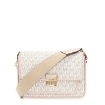 Picture of MICHAEL KORS Ladies Bradshaw Medium Logo and Leather Messenger Bag - Vanilla/ Soft Pink