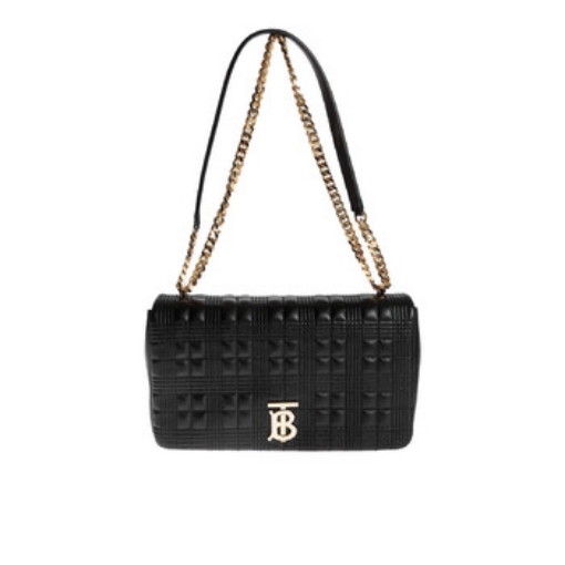 Picture of BURBERRY Black Medium Quilted Lambskin Lola Bag
